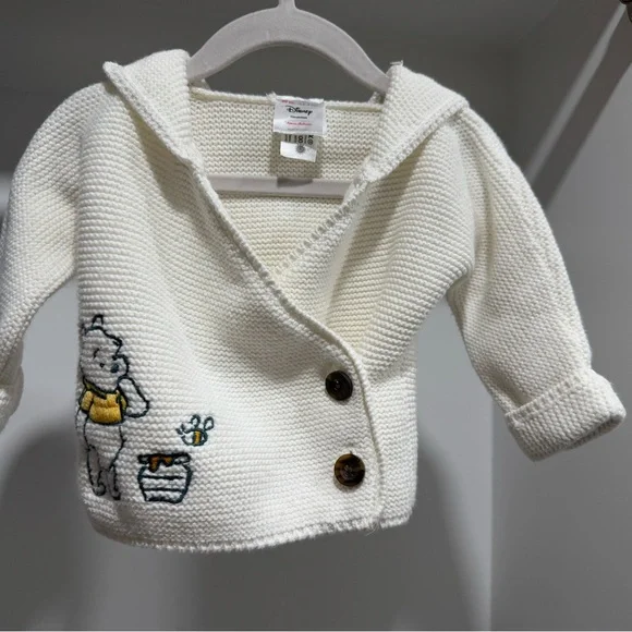 Hanna Andersson Baby Disney Winnie The Pooh Wrap Cardigan Sweater - Picture 2 of 6